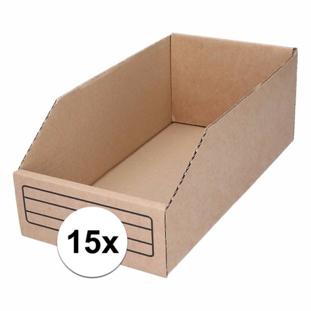 15x Carton boxes 15 x 30 cm