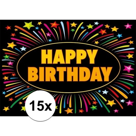 15x Happy Birthday card 