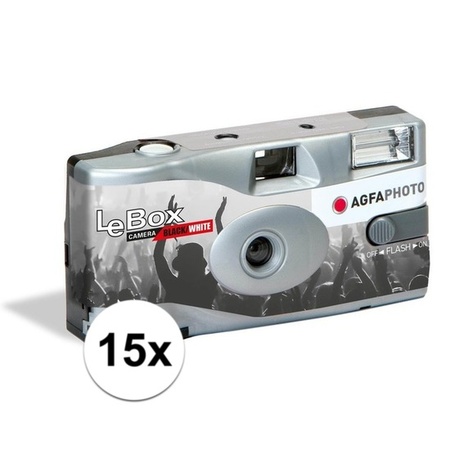 15x Wegwerp cameras met flitser voor 36 zwart/wit fotos 