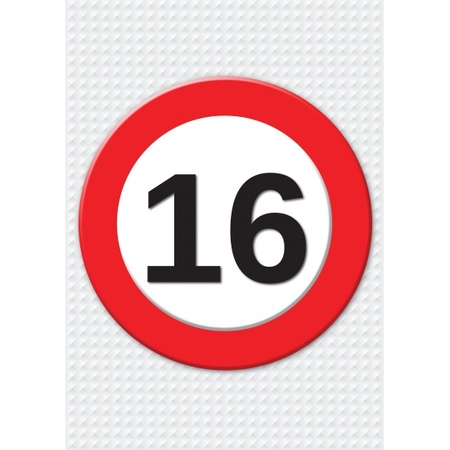 Traffic sign 16 year decoration package