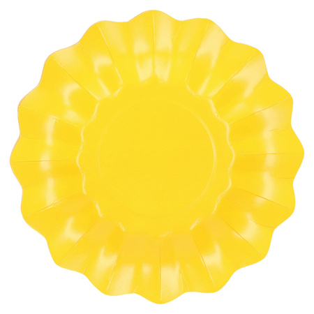 16x Yellow plates 21 cm