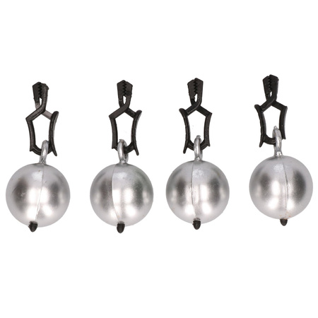16x Tablecloth weights silver balls 3.5 cm
