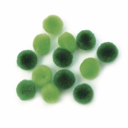 180x groene knutsel pompons 15 mm 