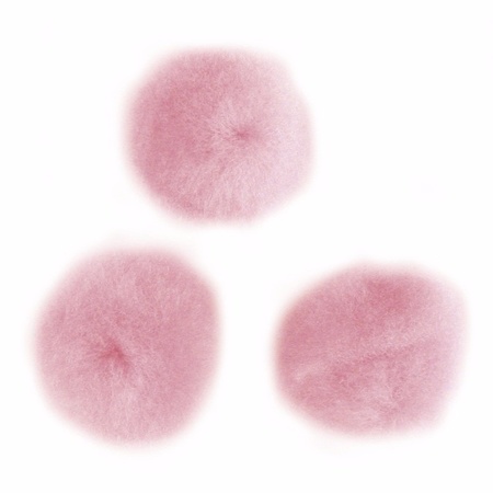 180x craft pompoms 15 mm pink