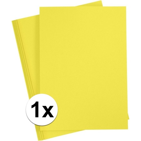 1x A4 hobby karton geel 180 grams 