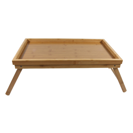 1x Bamboo breakfast in bed trays/tables 50 x 30 cm