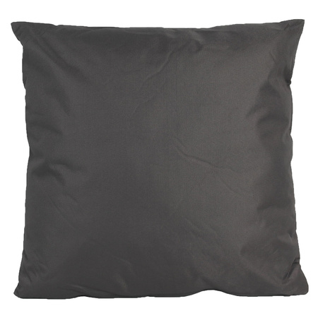 1x Bank/Sier kussens voor binnen en buiten in de kleur antraciet grijs 45 x 45 cm