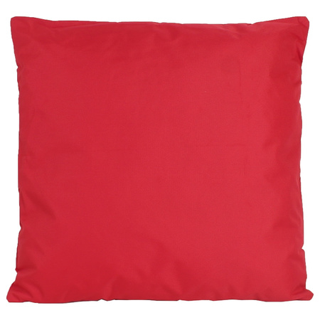 1x Pillows for garden/house in red 45 x 45 cm