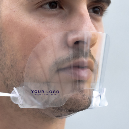 1x Beschermende mond/neus gezichtsschermen transparant voor volwassenen