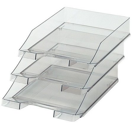 1x pieces Letter tray transparant grey A4 size HAN