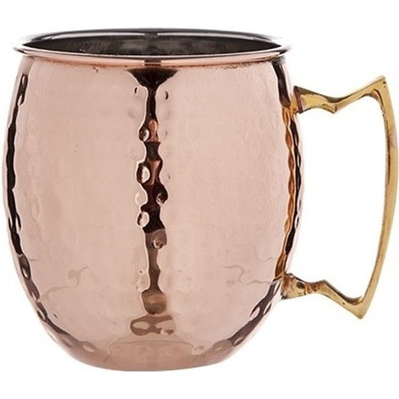 1x Cocktail mug/glass Moscow Mule 450 ml copper