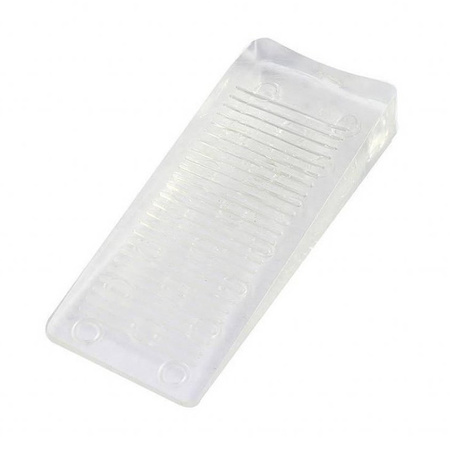 1x Deurstopper / deurwig flexibel rubber transparant 16 mm