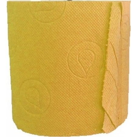 1x Yellow toilet paper roll 140 sheets