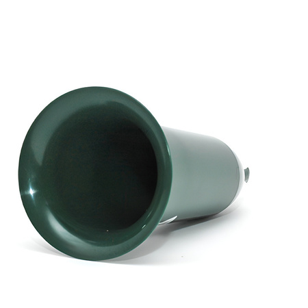 1x Grave vase - plastic - green - 23 cm