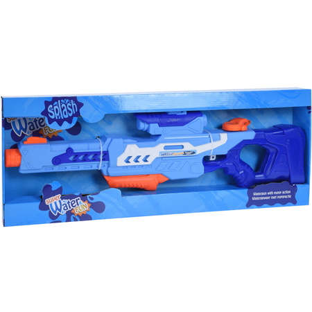1x Grote waterpistolen/waterpistool blauw van 77 cm kinderspeelgoed