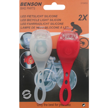 1x LED bike lights set silicone