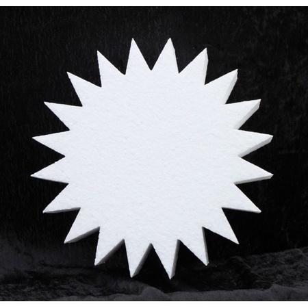 1x Piepschuim vormen 20-punts ster 20 cm hobby/knutselmateriaal 