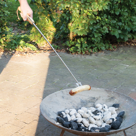 1x RVS BBQ/barbecue vorken uitschuifbaar 80 cm