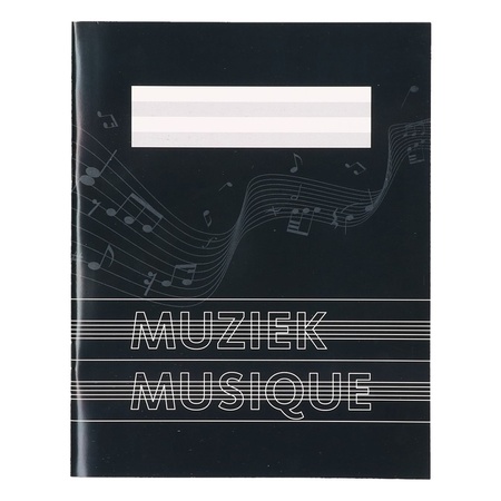 1x pieces A5 music notebooks black