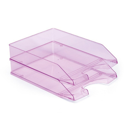 1x stuks Brievenbakjes transparant roze A4 formaat