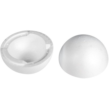 1x Hobby/DIY hollow styrofoam ball 20 cm 2 half shells