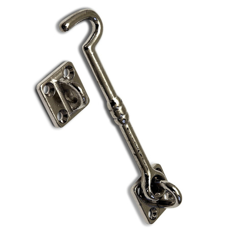 1 x cabin hook / cabin hooks brass nickel plated 20 cm