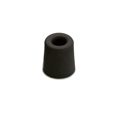 1x stuks kleine deurstopper / deurbuffer rubber zwart 2,4 x 3 cm