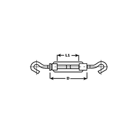 1x stuks spanschroeven / draadspanner RVS 9 cm
