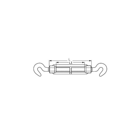 1x pcs turnbuckles / wire tensioner galvanized 11 cm