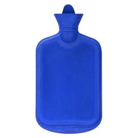 1x Hot water bottle blue 2 liter