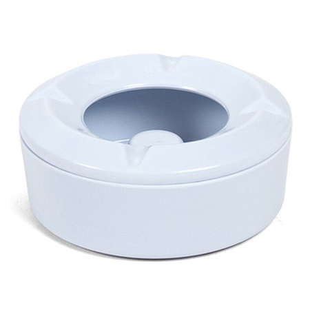 1x Mini terrace/storm ashtrays white 10 cm plastic