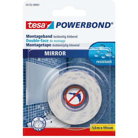 1x Tesa doublesided tape on roll for mirrors 1,5 meters