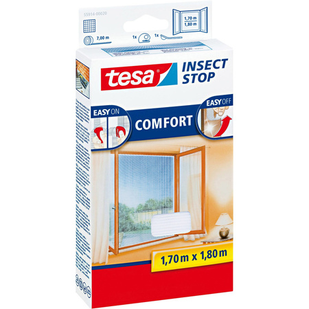 1x Tesa flyscreen/insectscreen white 1,7 x 1,8 meter