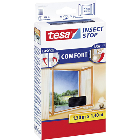 1x Tesa flyscreen/insectscreen black 1,3 x 1,3 meter