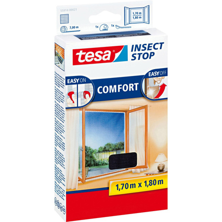 1x Tesa flyscreen/insectscreen black 1,7 x 1,8 meter