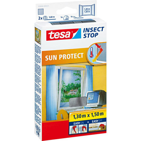 1x Tesa solar flyscreen/insectscreen black 1,3 x 1,5 meter