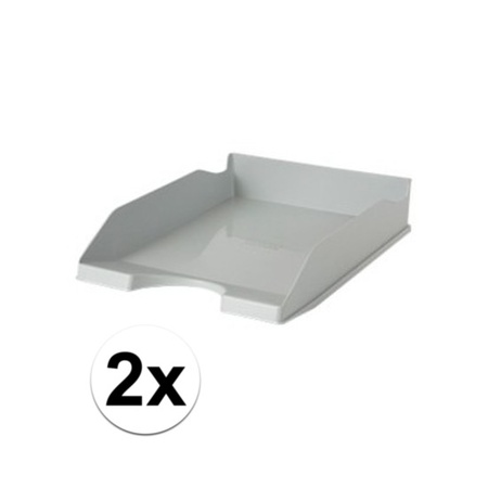 2 pcs letter tray grey A4 size