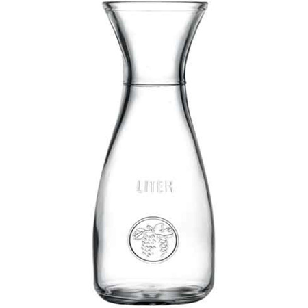 Glass water carafe 1 liters 2 pieces