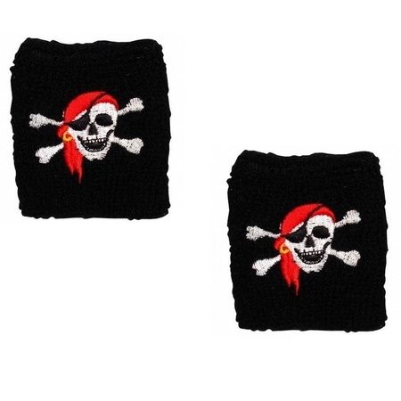 2 stuks Piraten zweetbandje