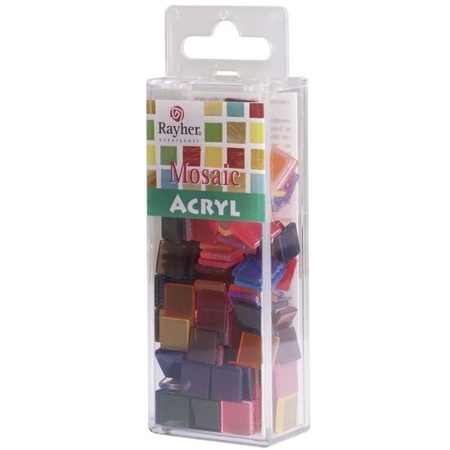 200 gram transparant acrylic mosaic stones colors