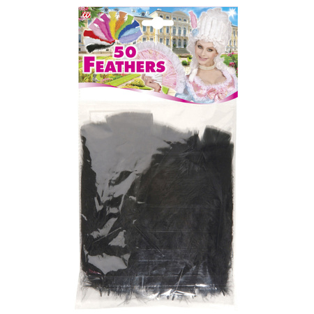 200x Black feathers decorations hobby/DIY materials 17 cm