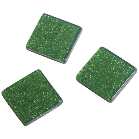 205x acryl glitter mosaic tiles glitter green 1 x 1 cm