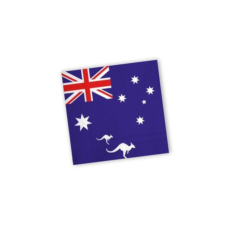 20x Australie landen vlag thema servetten 33 x 33 cm