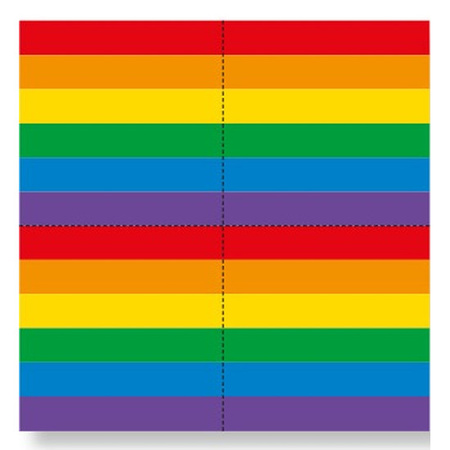 20x Rainbow theme napkins 33 x 33 cm