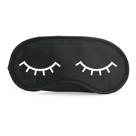 20x Slaapmaskers met slapende oogjes zwart/wit