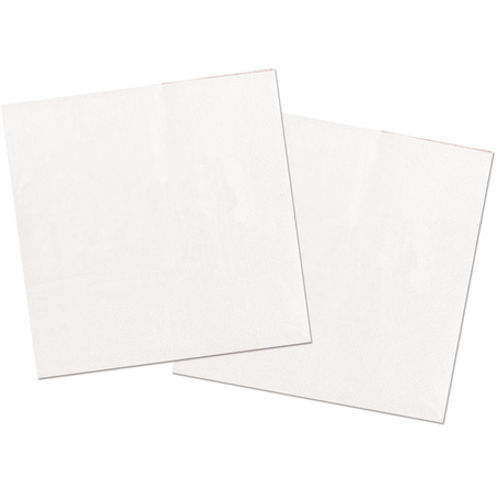 20x Table napkins of papier in white 33 x 33 cm
