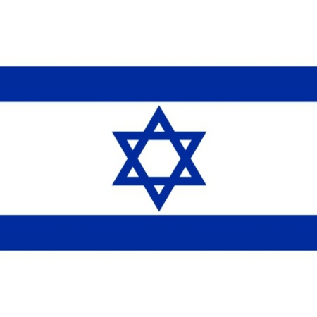 20x Vlag Israel stickers 10 cm