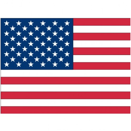 20x Vlag USA/Amerika stickers 10 cm