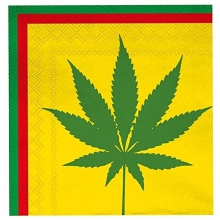 Cannabis plant napkins 33 cm