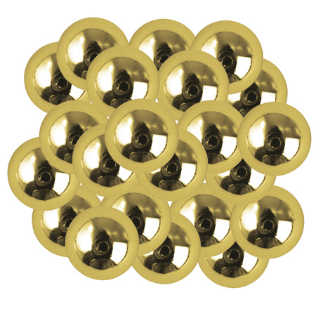 22x pcs golden plastic beads 10 mm
